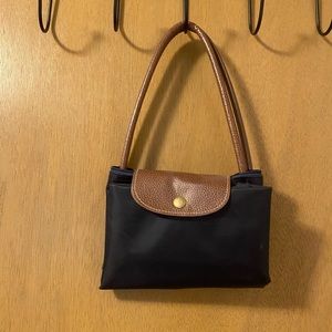 Navy blue longchampstyle package tote